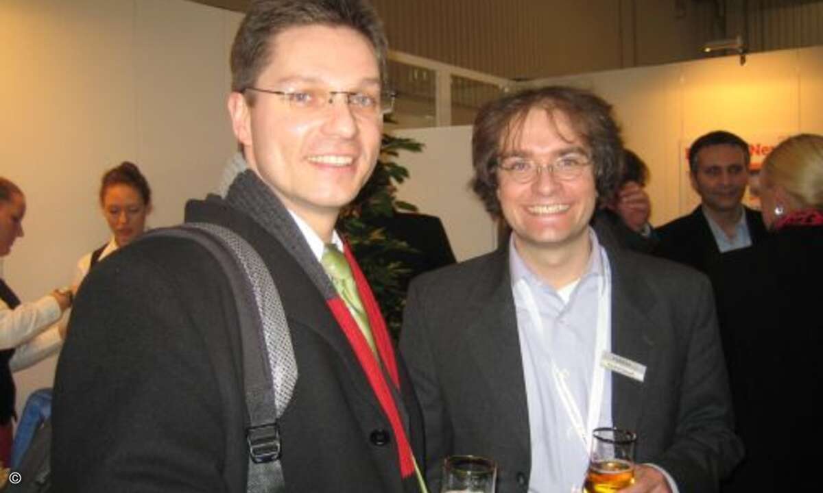 David Schimm (Bond PR) und Freddy Staudt (vibrio)