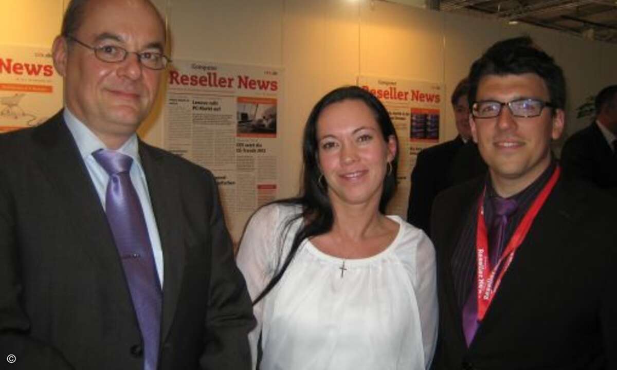 Klaus Stötzel und Marina Schätzle (beide OCZ) mit Karl-Peter Lenhart (CRN)