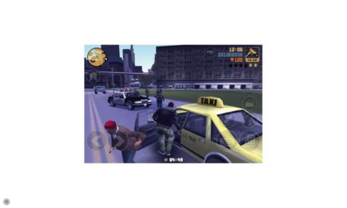Grand Theft Auto 3  Autodiebstahl, Fahrerflucht und Schieße­reien auf offener Straße: Willkommen in der dunklen und skrupel­losen Welt von Liberty City. Im Gangster-epos GTA3 bewegt sich die Hauptfigur frei durch die Straßen, erkundet die Stadt, erfü
