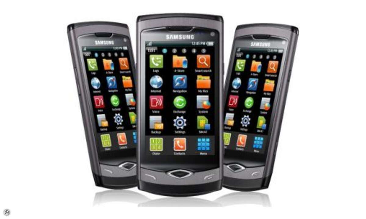 Samsung Wave S8500
Das kompakte und hervorragend verarbeitete Smartphone macht auch 2012 noch eine gute Figur. Es wird über einen 3,3 Zoll großen Touchscreen mit der Auflösung von 800 x 480 Pixel bedient, weitere Ausstattungsmerkmale sind eine 5-M