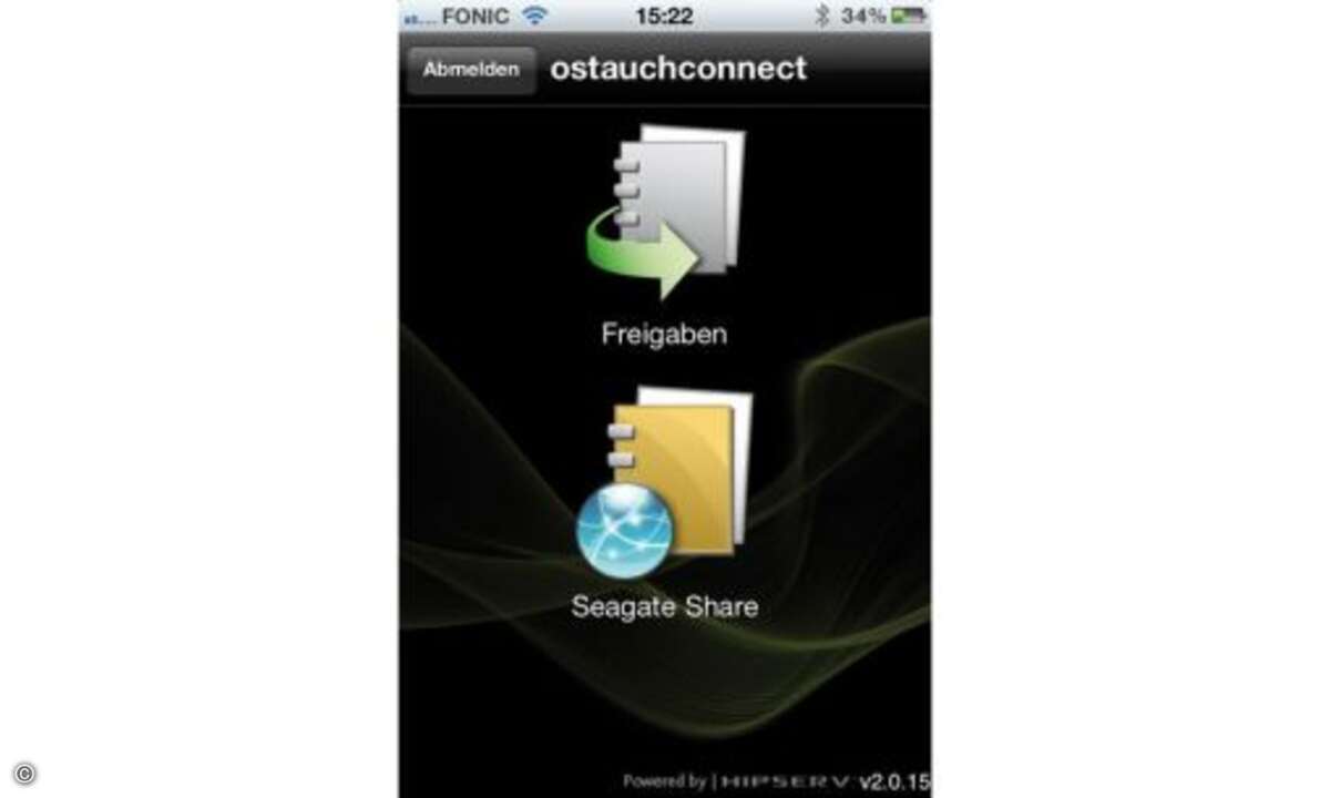 Für den Zugriff via Smartphone sorgt eine einzige App, mit der man sich mit denselben Benutzerdaten wie im Internet einloggen kann. Alle gespeicherten Daten stehen hier zur Verfügung, außer Anschauen kann man allerdings nicht besonders viel damit mac