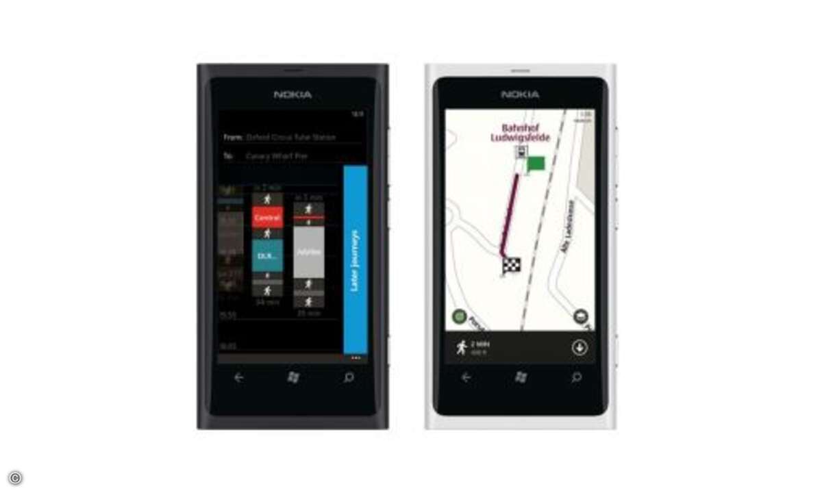 Nokia Transport Die Navi-Alternative für alle die mit öffentlichen Verkehrsmitteln ans Ziel kommen wollen. Die Daten von 512 Städten in 46 Ländern sind bereits integriert, darunter auch 15 deutsche Städte. © Anbieter