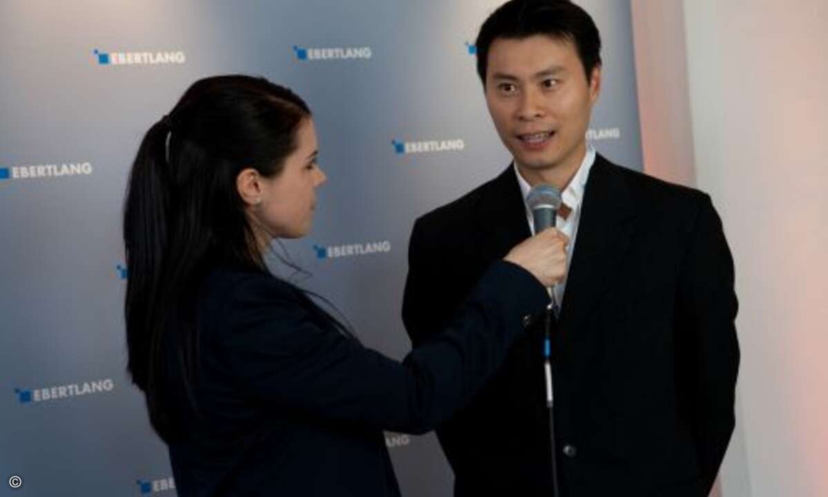 Karina Tremmel (Ebertlang) mit Steven Chua (Backupassist).