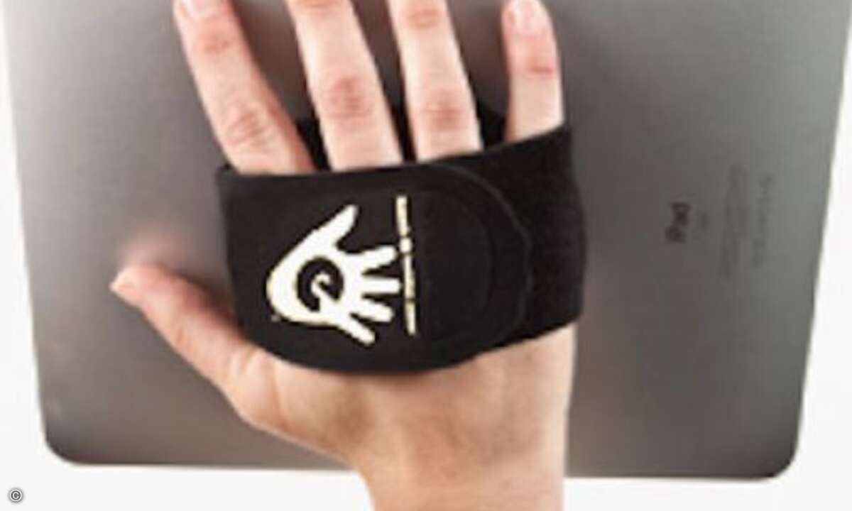 Das iPad fest im Griff: Mit dem Hand-e-holder