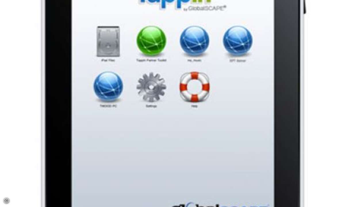 Die Tappin App hält stets den Kontakt zu Muttis heimischem Computer und Daten.