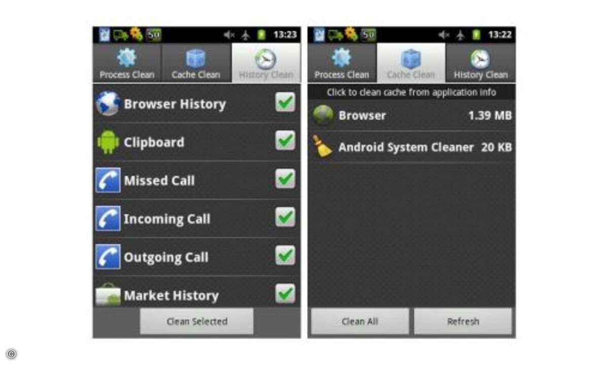 Dazu gehören nicht nur Anruflisten und der Browsercache, sondern auch die Suchhistorie von Google-Anwendungen wie Maps, Mail und Play Store. Wenn Sie diese Daten löschen, verhindern Sie auch, dass Dritte Zugriff darauf bekommen, etwa wenn Sie das Tel