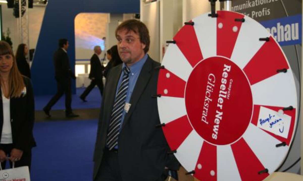 Beim CRN-Glücksrad... Foto: Computer Reseller News