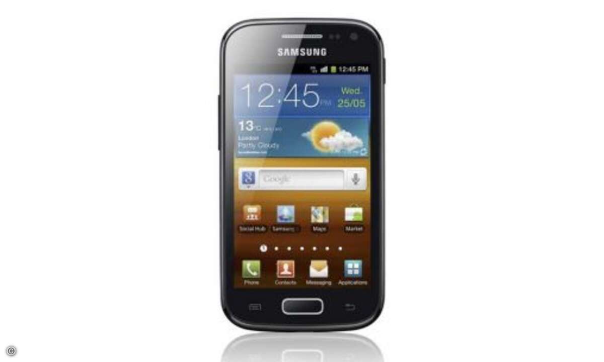 Samsung Galaxy Ace 2: Mit dem Ace 2 schickt Samsung einen überarbeiteten Topseller ins Rennen. Der Nachfolger des erfolgreichen Galaxy Ace kommt mit einem vergrößerten Display (3,8 Zoll statt 3,5 Zoll), einer höheren Auflösung (800x480 Pixel statt 48