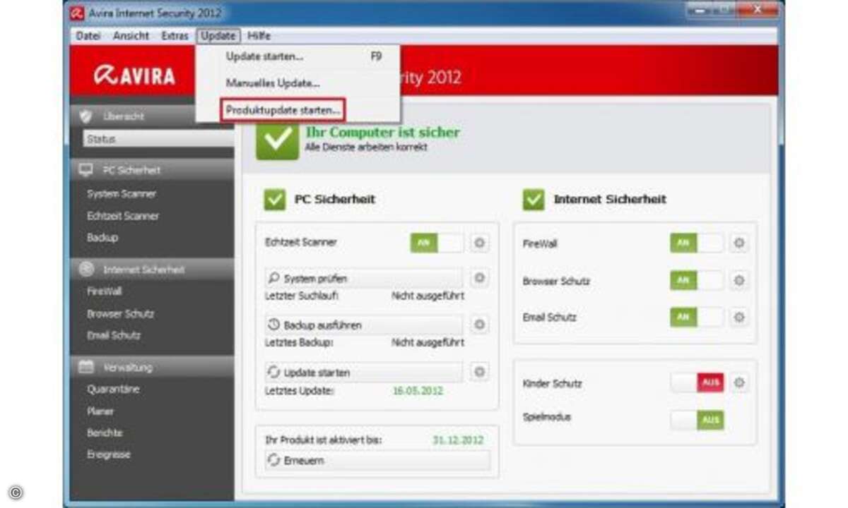 Avira Free Antivirus 2012 bietet Schutz vor verschiedenster Malware. Das Sicherheitsprogramm erkennt und entfernt Viren, Würmer, Trojaner, Ad- und Spyware, Rootkits sowie Botnets. Und auch vor Phishing-Attacken bietet Avira Free Antivirus effektiven