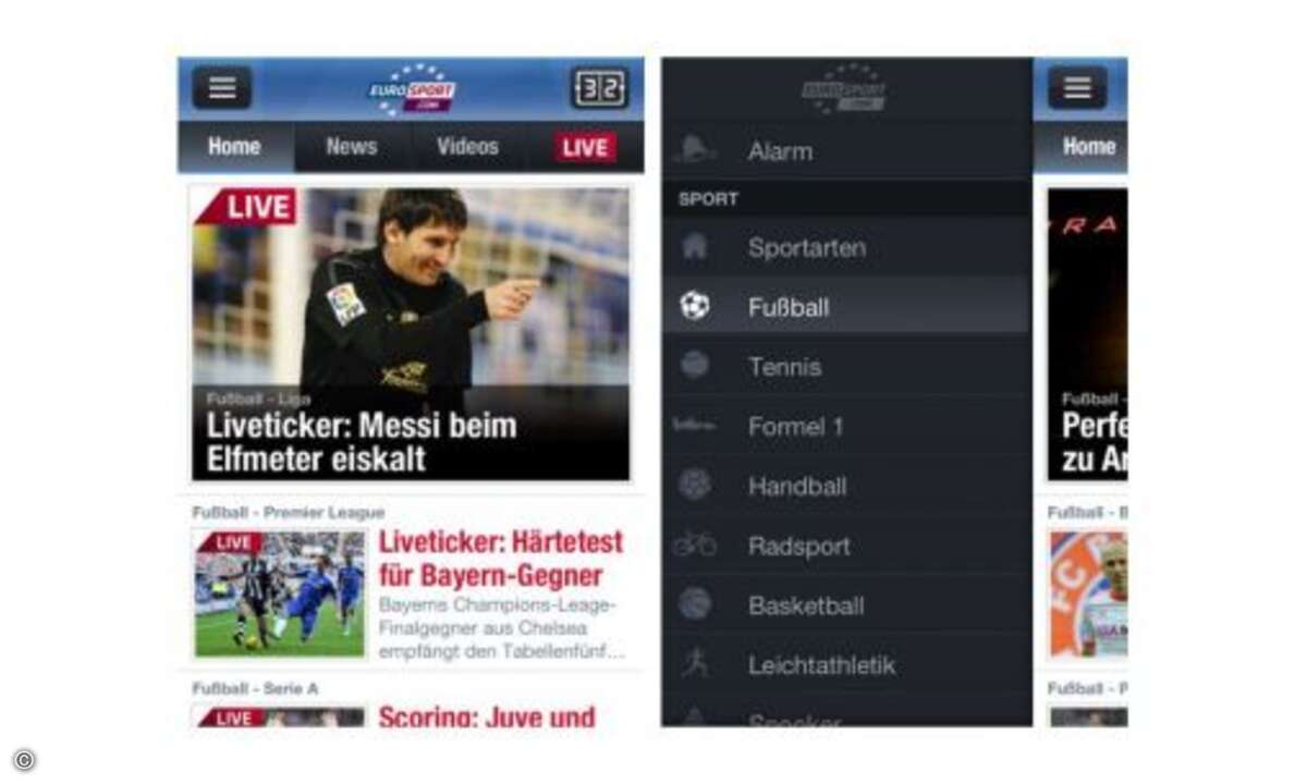 Eurosport: Ebenfalls einen Rundumschlag in Sachen Sport gibt die Eurosport-App: Neueste Nachrichten, Expertenanalysen und Statisitiken werden nicht nur zu den klassischen Mainstream-Disziplinen geboten, sondern auch zu vielen anderen Sportarten wie b