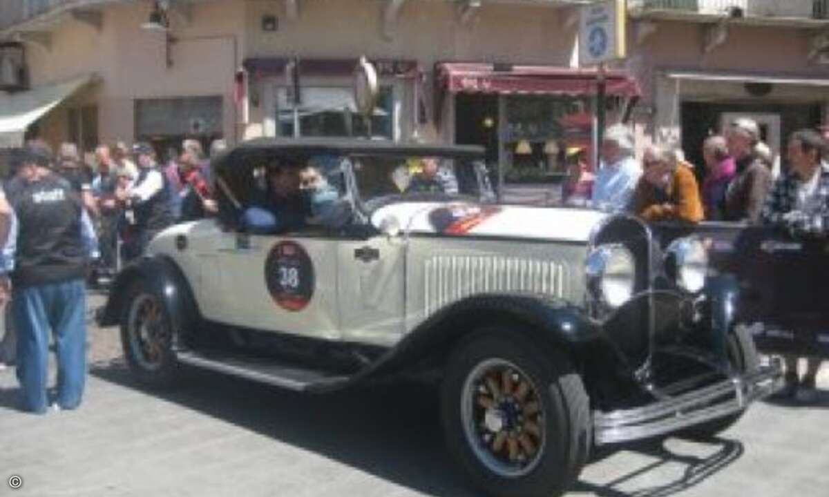 Vom HP Pavillon hatten die Partner freier Blick auf die Mille Miglia