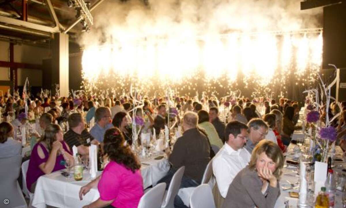 Am Abend gab es einen Festakt inklusive Feuerwerksbuffet.