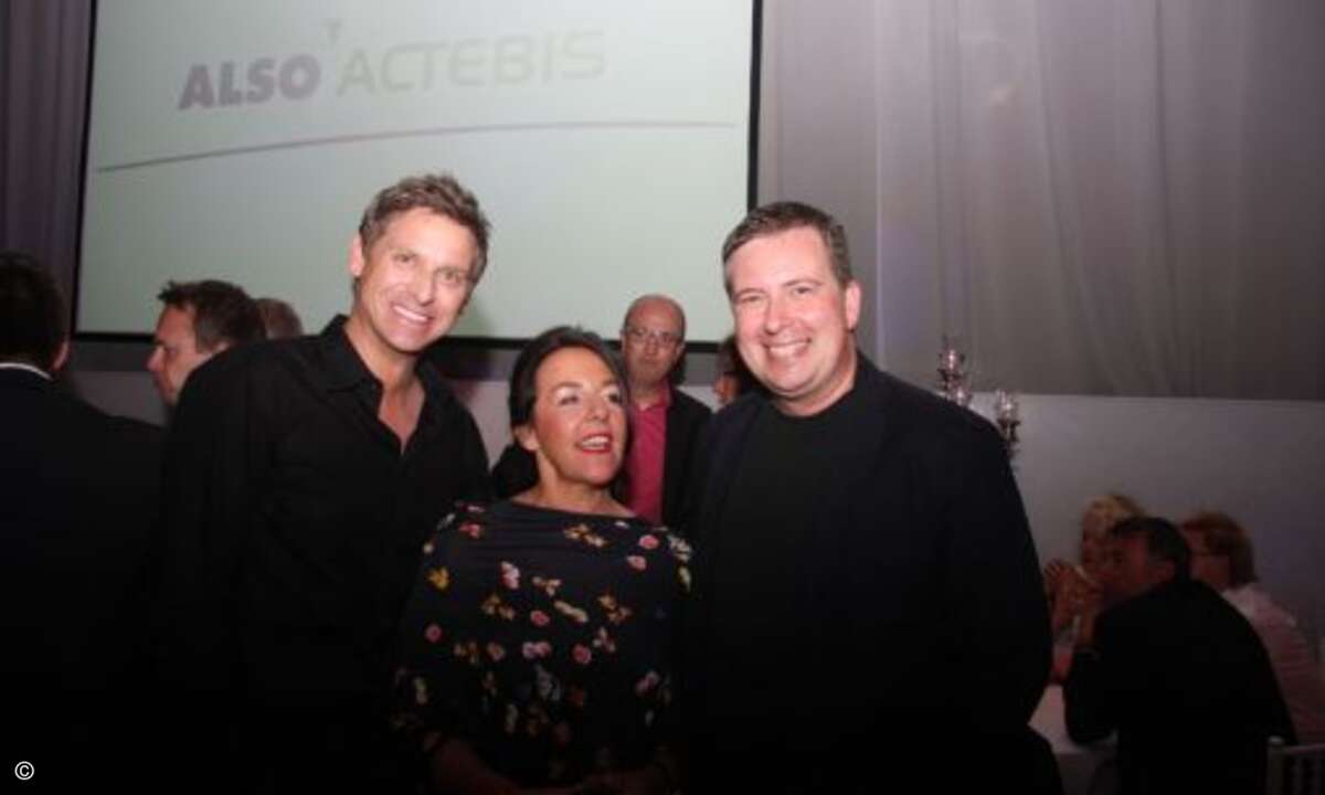 Oliver Kaltner, Petra Jenner und Martin Berchtenbreiter von Microsoft genossen die Party in vollen Zügen.