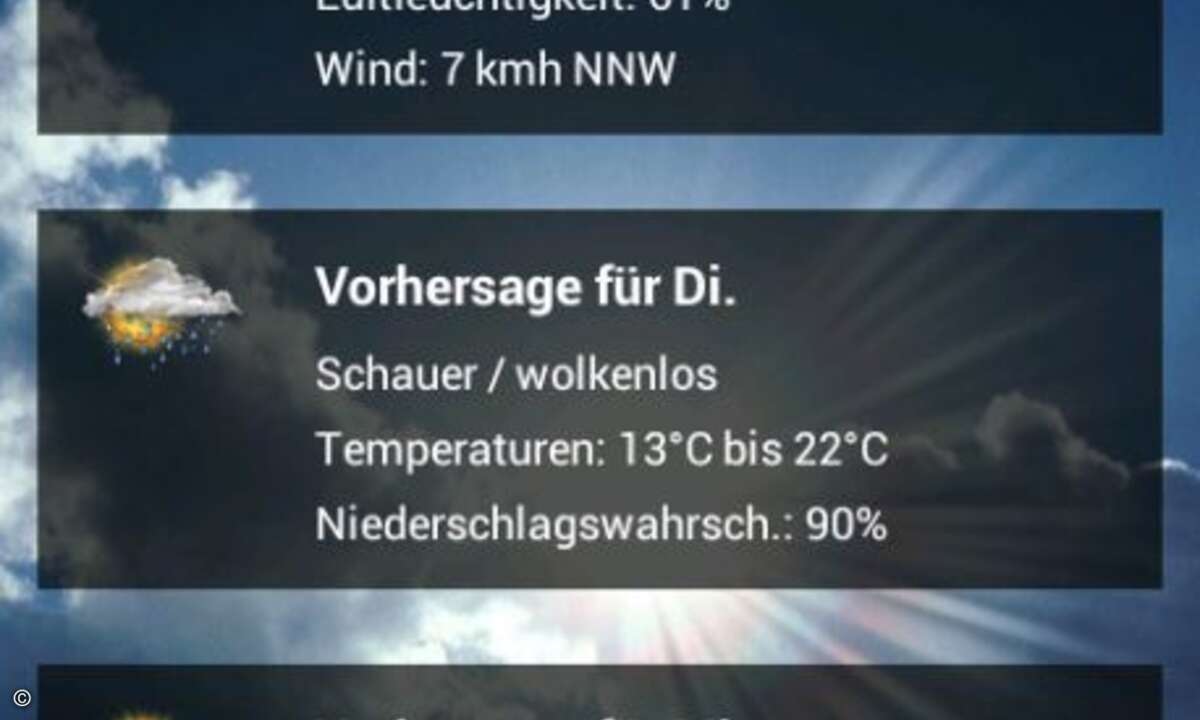 ... das passende Wetter, ...