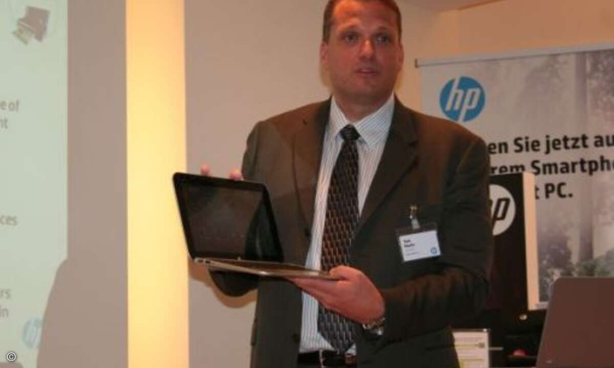 Tom Martin von HP präsentiert den Wiedereinstieg ins Tablet-Geschäft, Bild: crn.de