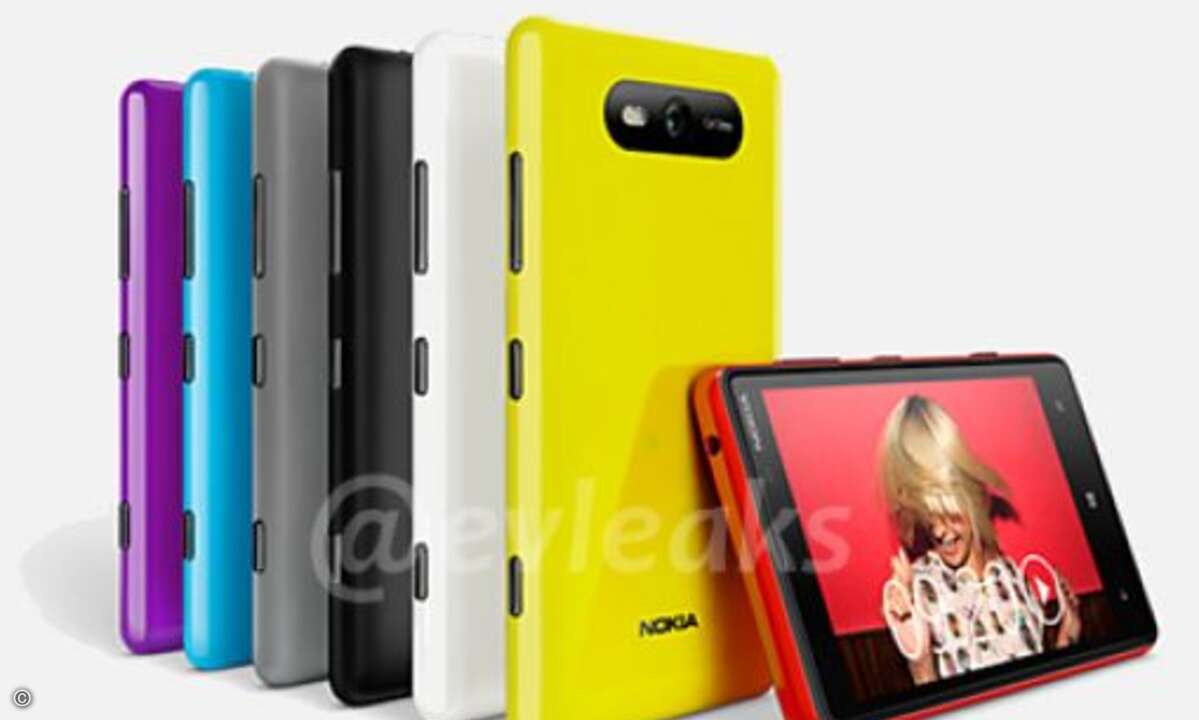 Die Nokia Lumia 920 und 820 kommen in verschiedenen Farben. © Nokia/Microsoft