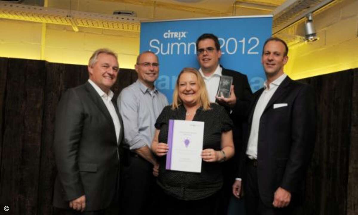 Der innovativste Einsatz von Citrix-Lösungen in einem wegweisenden Kundenreferenz-Projekt brachte der COMPAREX Deutschland AG die Ehrung »Most Innovative Project« ein. (Bild: Citrix)