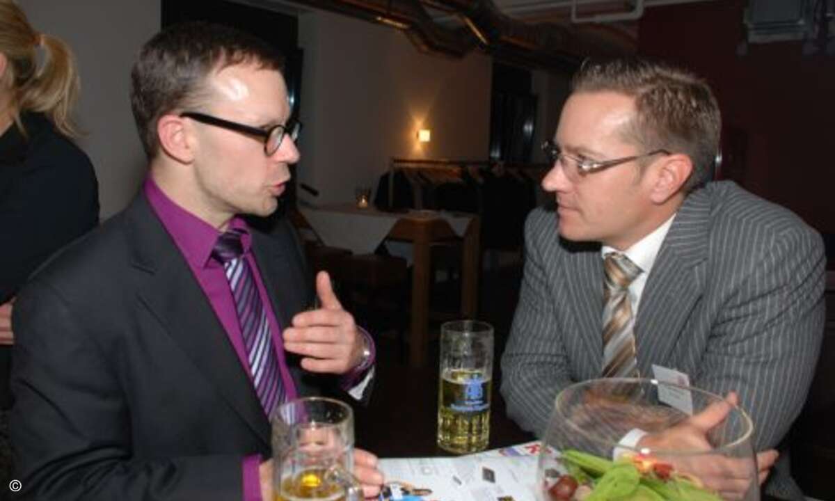 Sascha Nuszkowski vom Zweitplatzierten Wick Hill im Gespräch mit Marc Adelberg (CRN Anzeigenleitung Online)