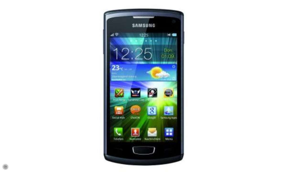 Platz 1: Samsung Wave 3

Im Samsung Wave 3 findet sich ein Touchscreen-Modell mit 4-Zoll-Anzeige und guten Laborergebnissen. Als Betriebssystem kommt Samsungs Plattform Bada 2.0 zum Einsatz, die sich gut bedienen lässt, allerdings ist das Angebot a