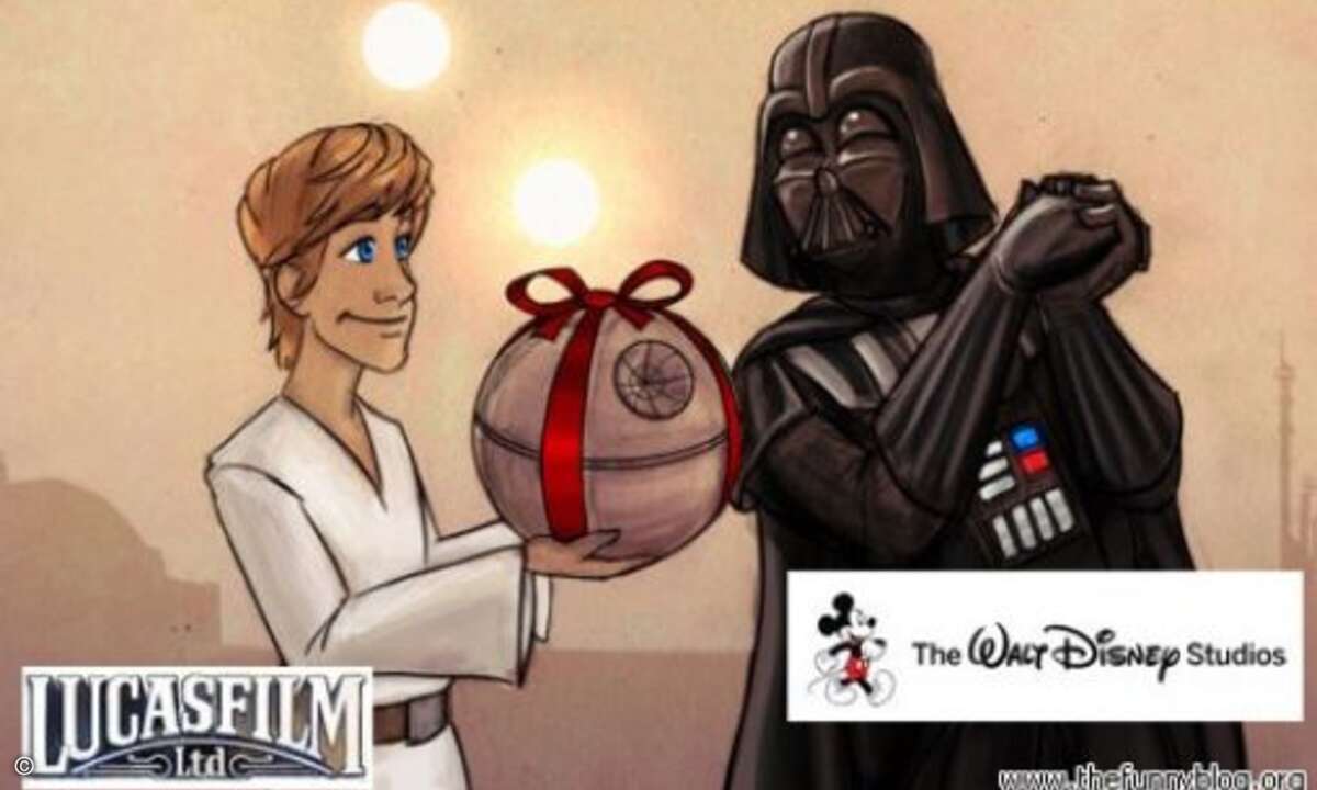 Star Wars im gezeichneten Disney-Look. © thefunnyblog.org