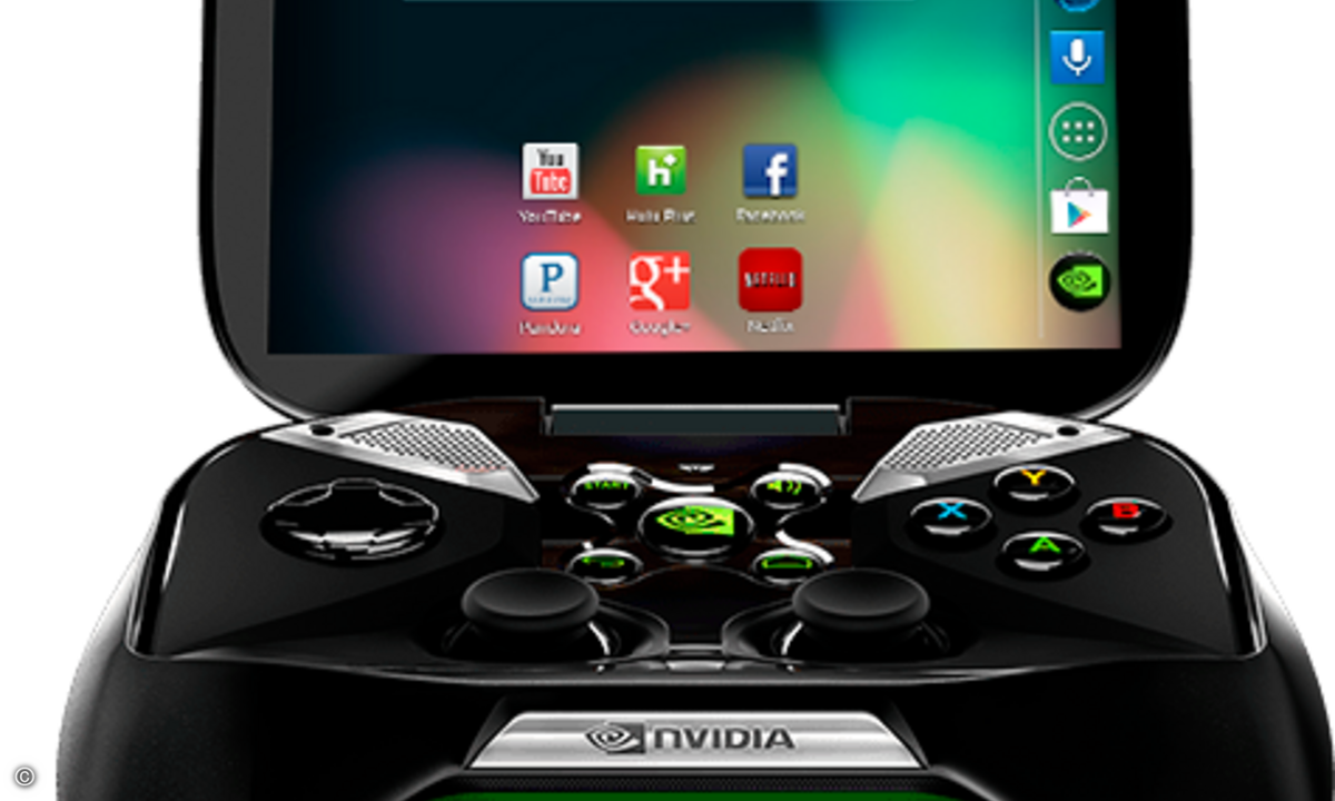 Nvidias Project Shielt ist ein mobiles Android-Gaming-Device mit dem Spiele aus unterschiedlichsten Quellen gespielt werden können (Bild: Nvidia)