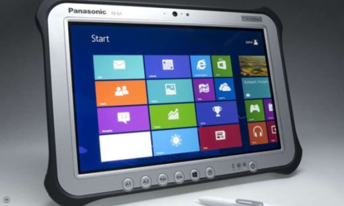 Das Panasonic Touchpad FZ-G1 ist besonders für den Outdoor-Einsatz gewappnet