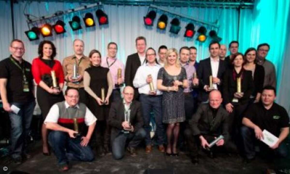Als »Disributor of the Year« wurde Also ausgezeichnet – auf die Bühne durften aber alle Award Gewinner (Bild: Acer)