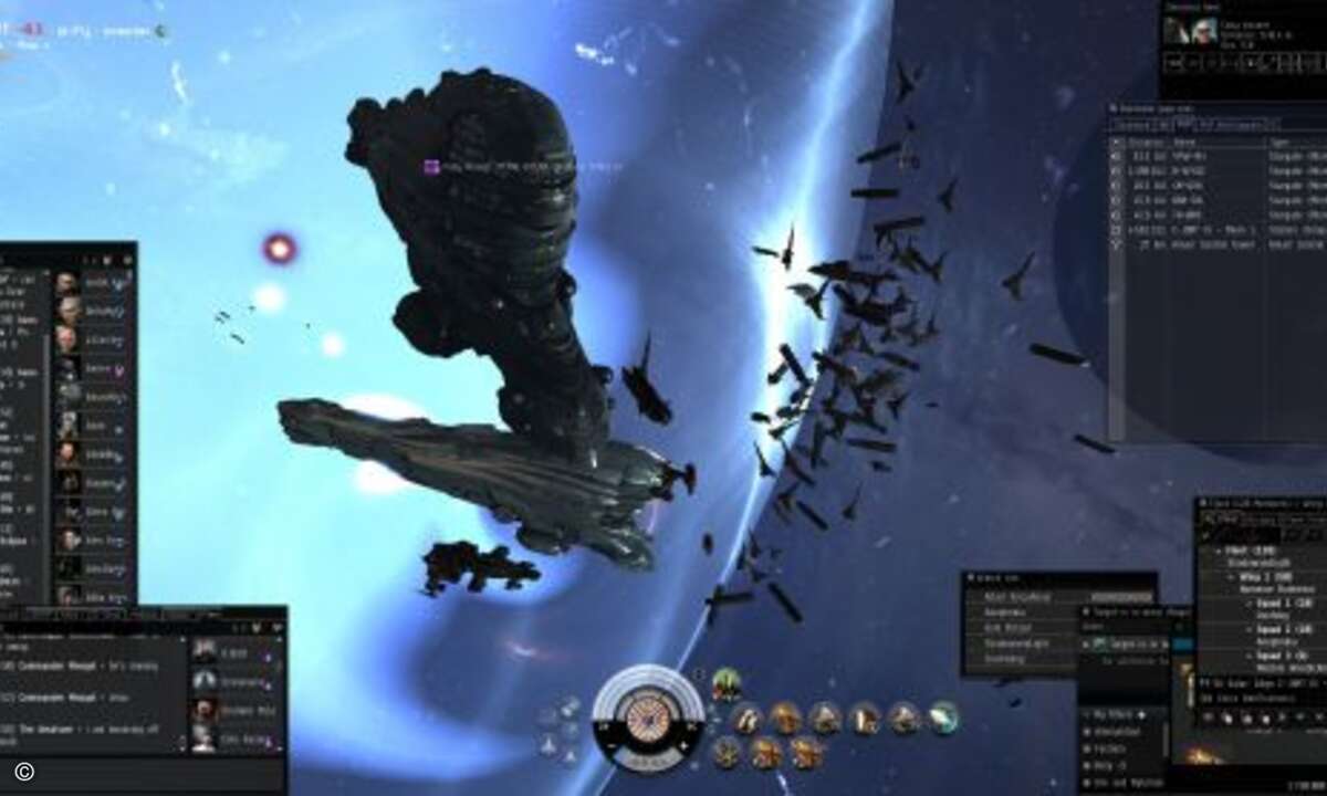 Im Vergleich zu den Titanen sehen selbst Schlachtschiffe aus wie Spielzeug. (Bild: CRN Screenshot/CCP)