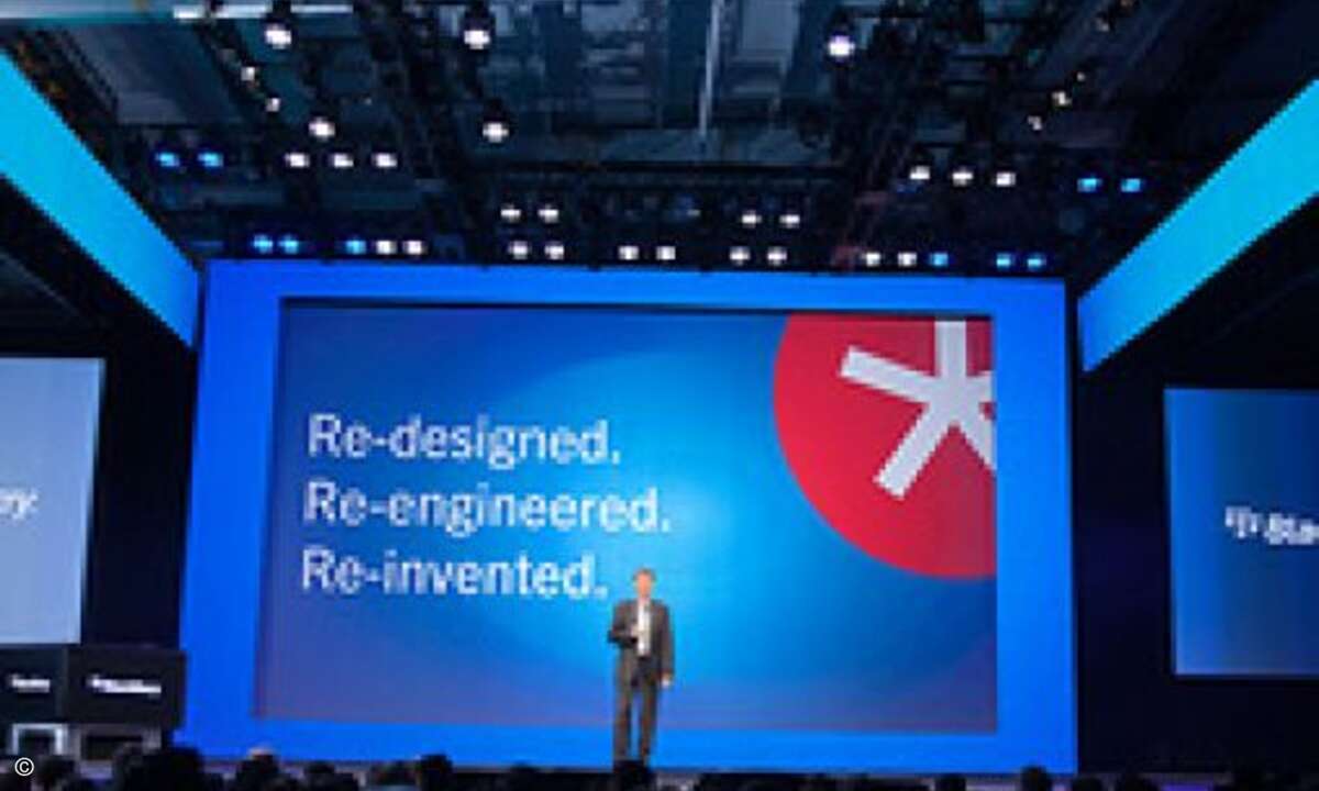 Die neue Plattform Blackberry 10 wurde »re-designed, re-engineered and re-invented«, um ein völlig neues Nutzererlebnis zu bieten, verspricht Thorsten Heins (Bild: Blackberry)