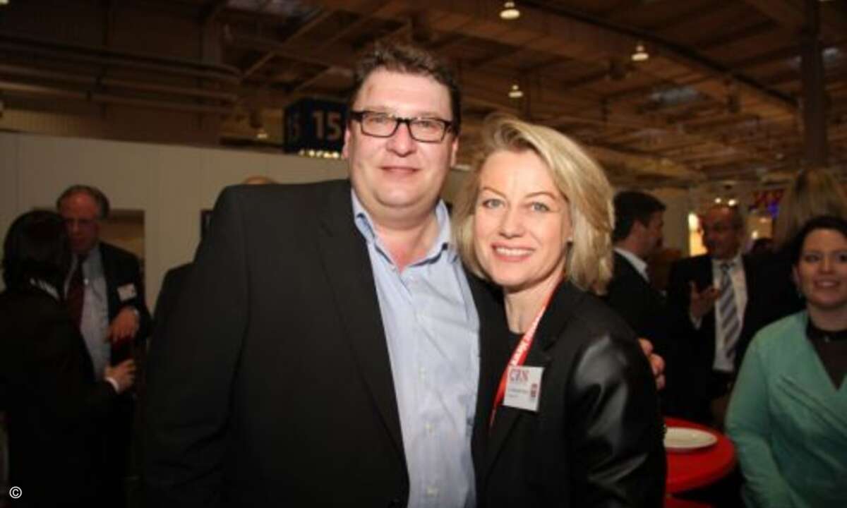 Wolfgang Walter, Boston, und Michaela Wurm, CRN (Bild: CRN)