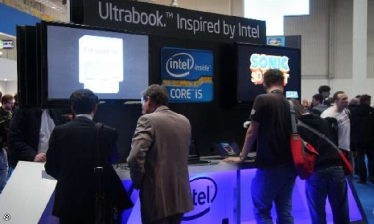 Auch Intel stellte relevante Produkte in Halle 23 aus...