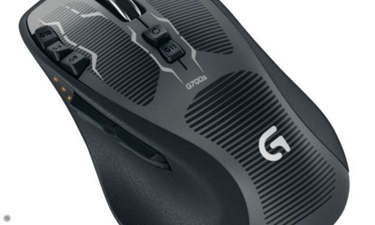 Die »Logitech G700s Rechargeable Gaming Mouse« (UVP 99,99 Euro) erreicht eine ähnliche Signalrate wie kabelgebundene Mäuse. Die Anbindung an den Rechner erfolgt über 2,4-GHz-Funk oder USB und soll laut Hersteller bis zu achtmal schneller als bei herk
