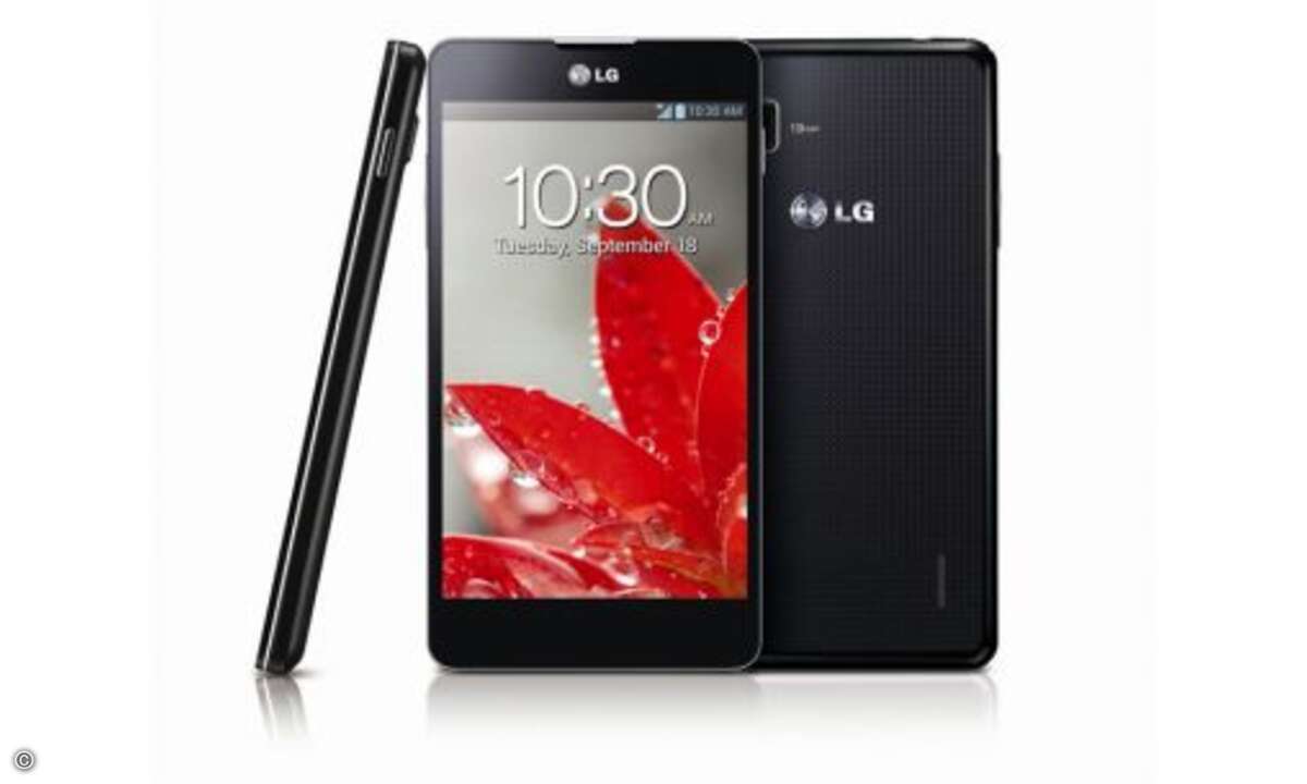 LG Optimus G: Das Optimus G verfügt über ein 4,7-Zoll-Display, eine LTE-Funkeinheit, eine 13-Megapixel-Kamera sowie Android 4.0. Angetrieben wird das Optimus G von dem neuen superschnellen Snapdragon Prozessor S4 Pro 64, der mit 1,5 GHz getaktet ist