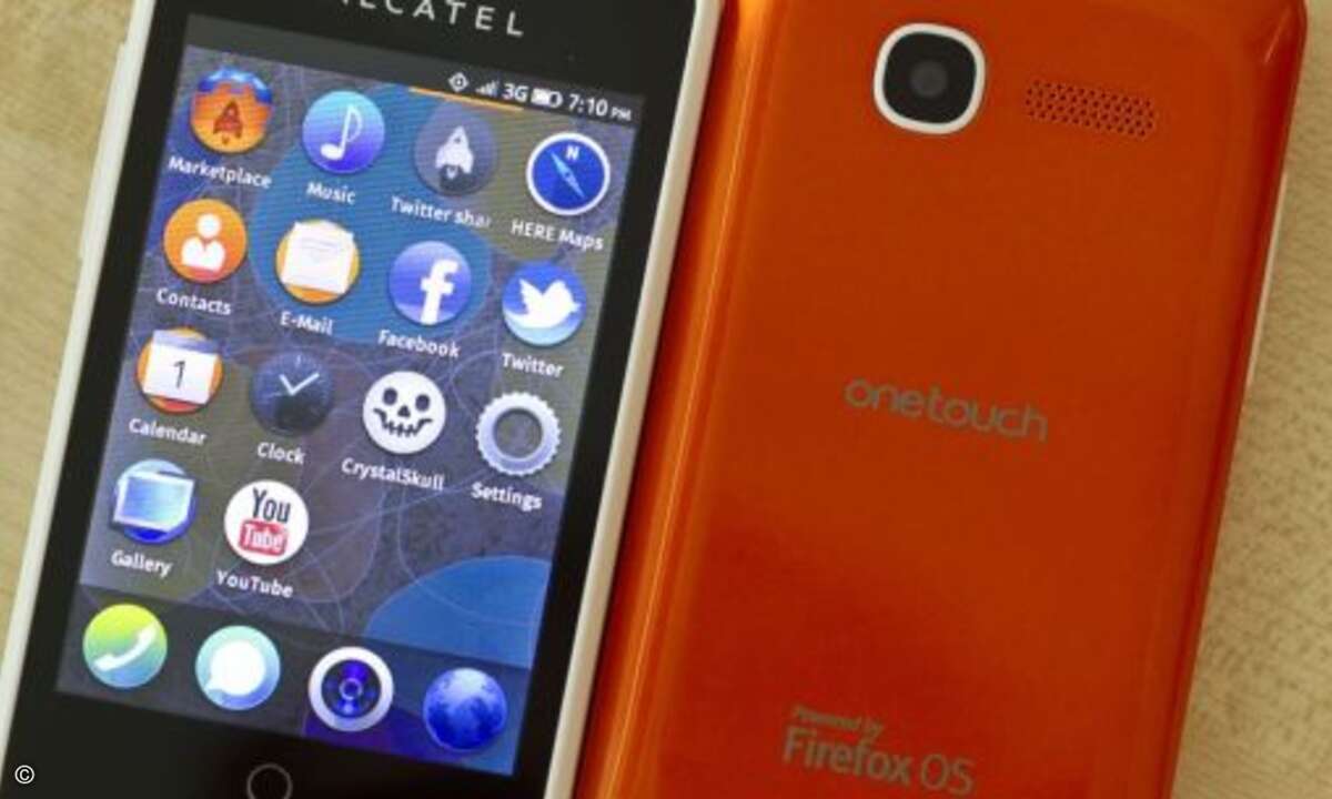 Alcatel OT Fire: Die Telekom liefert im Sommer im Alcatel One Touch Fire ein erstes Firefox-OS-Smartphone. Zunächst in Polen, ob und wann es nach Deutschland kommt, ist noch nicht ganz klar. Der Preis wird günstig, die Ausstattung mager. (Bild: Alcat