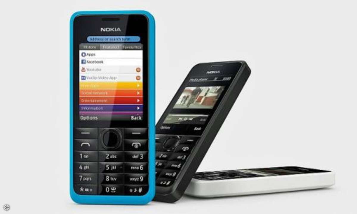 Nokia 301 und 105: In Barcelona hat Nokia zwei günstige Einsteiger-Handys vorgestellt. Das Nokia 105 kostet nur 15 Euro, das 301 wird 65 Euro kosten. Letzteres könnte auch nach Deutschland kommen. Ab dem 2. Quartal 2013 soll es in 120 Ländern angebot