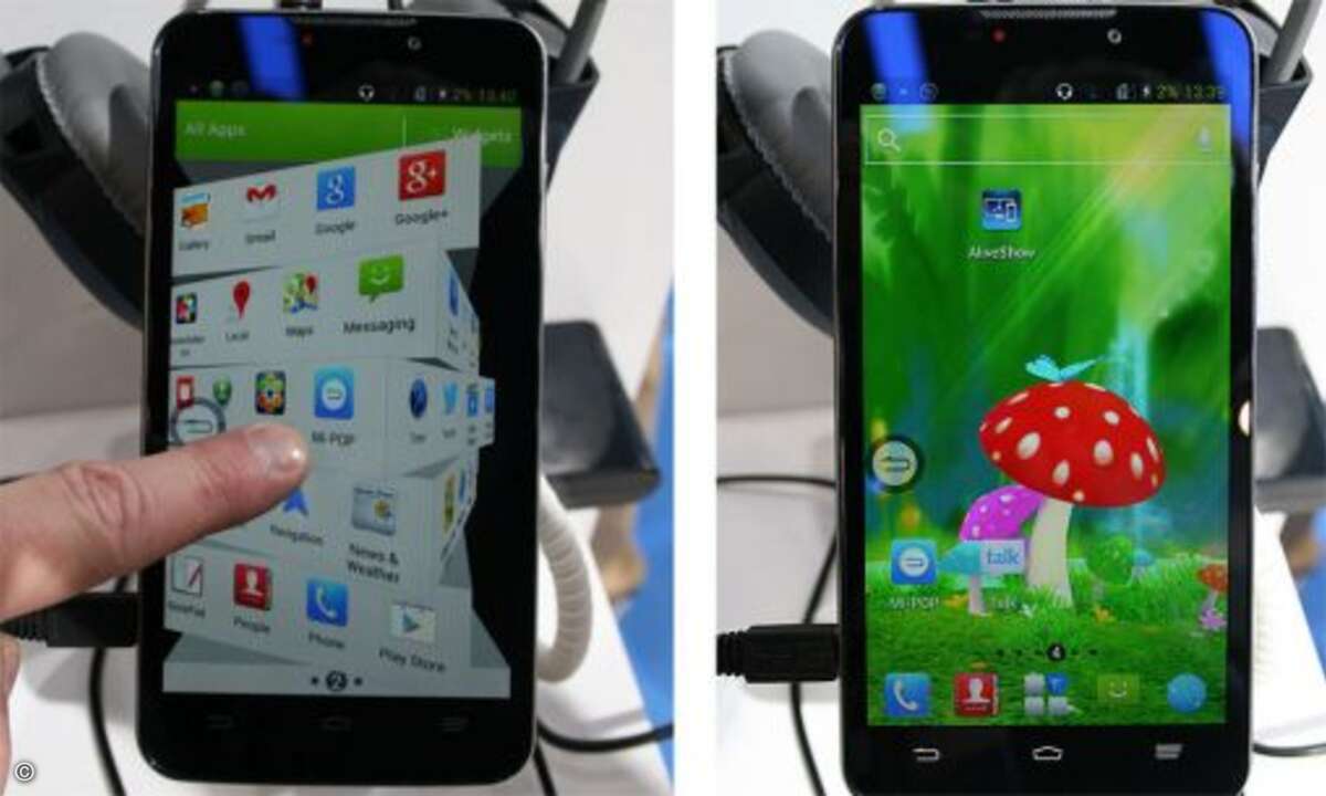 ZTE Grand Memo: ZTE zeigte auf dem MWC ein 5,7-Zoll-Smartphone mit 13-Megapixel-Kamera und origineller Android-Oberfläche. Das Riesenhandy soll laut ZTE mit dem neuesten Qualcomm-Prozessor Snapdragon 800 arbeiten. Der Marktstart könnte Mitte des Jahr