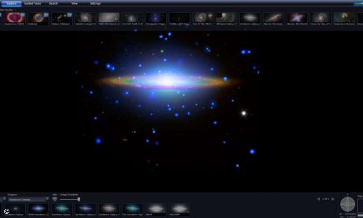 Eine so genannte Sombrero-Galaxie etwa