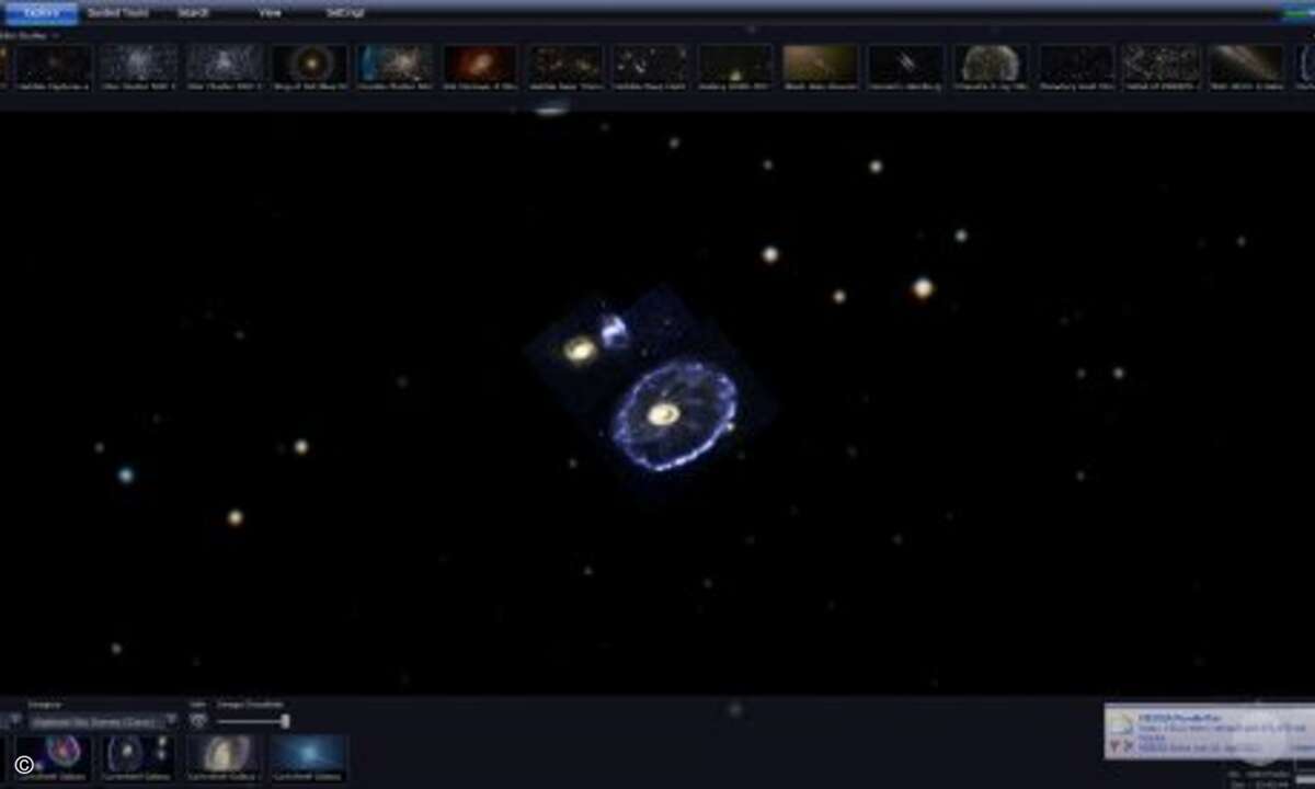 Oder auch eine Wagenrad-Galaxie