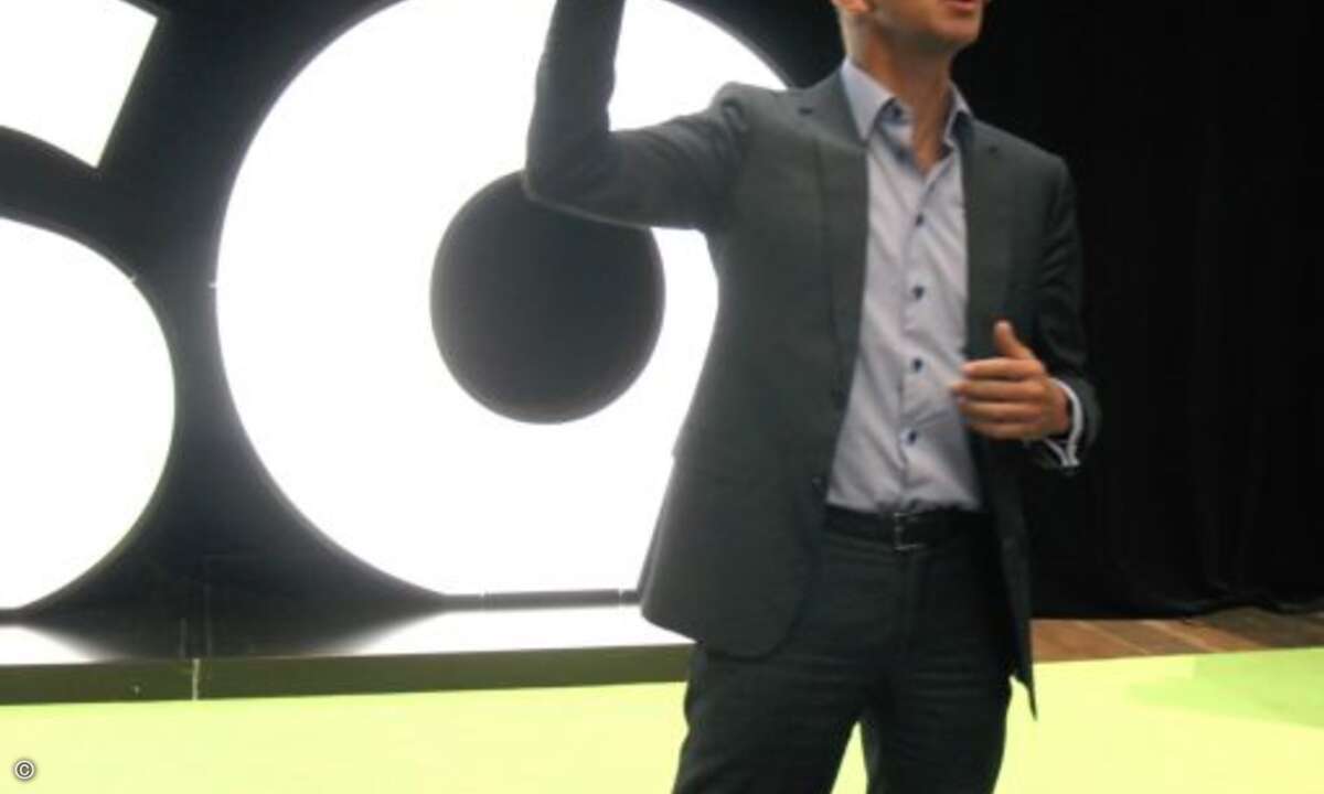 CEO Gustavo Möller-Hergt hielt die Keynote (Bild: CRN)