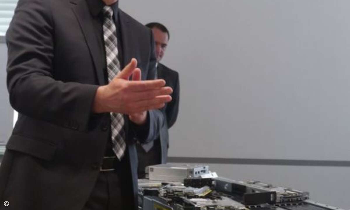 Matthias Malm, Director ISS Germany Enterprise Server, Storage & Networking HP, bei der Präsentation der neuen HP Moonshot-Server (Bild:CRN)
