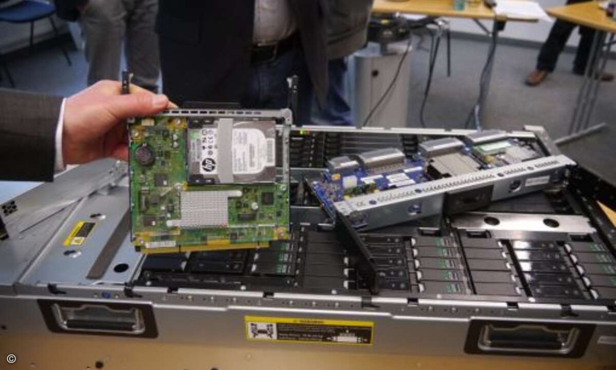 Das HP Moonshot-System mit Server-Einschub (Cartridge) (Bild: CRN)