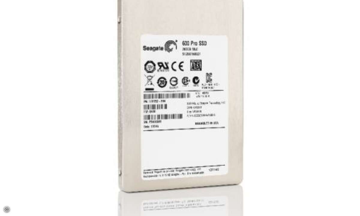 Seagate 600 Pro
Schnittstelle: SATA (6Gb/s)
Formfaktor: 2,5 Zoll
Verfügbare Kapazitäten: 100, 120, 200, 240, 400 und 480 GByte
Garantie: Drei Jahre (Foto: Seagate)