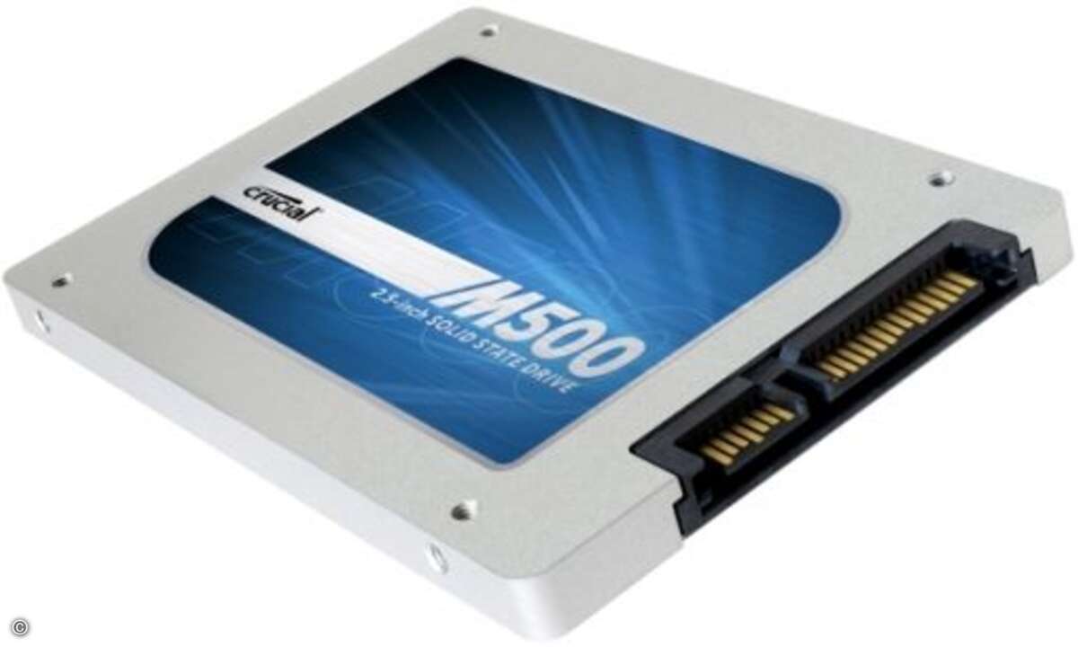 Crucial M500
Schnittstelle: SATA (6Gb/s)
Formfaktor: 2,5 Zoll
Verfügbare Kapazitäten: 120, 240, 480 und 960 GByte
Garantie: Drei Jahre (Foto: Crucial)