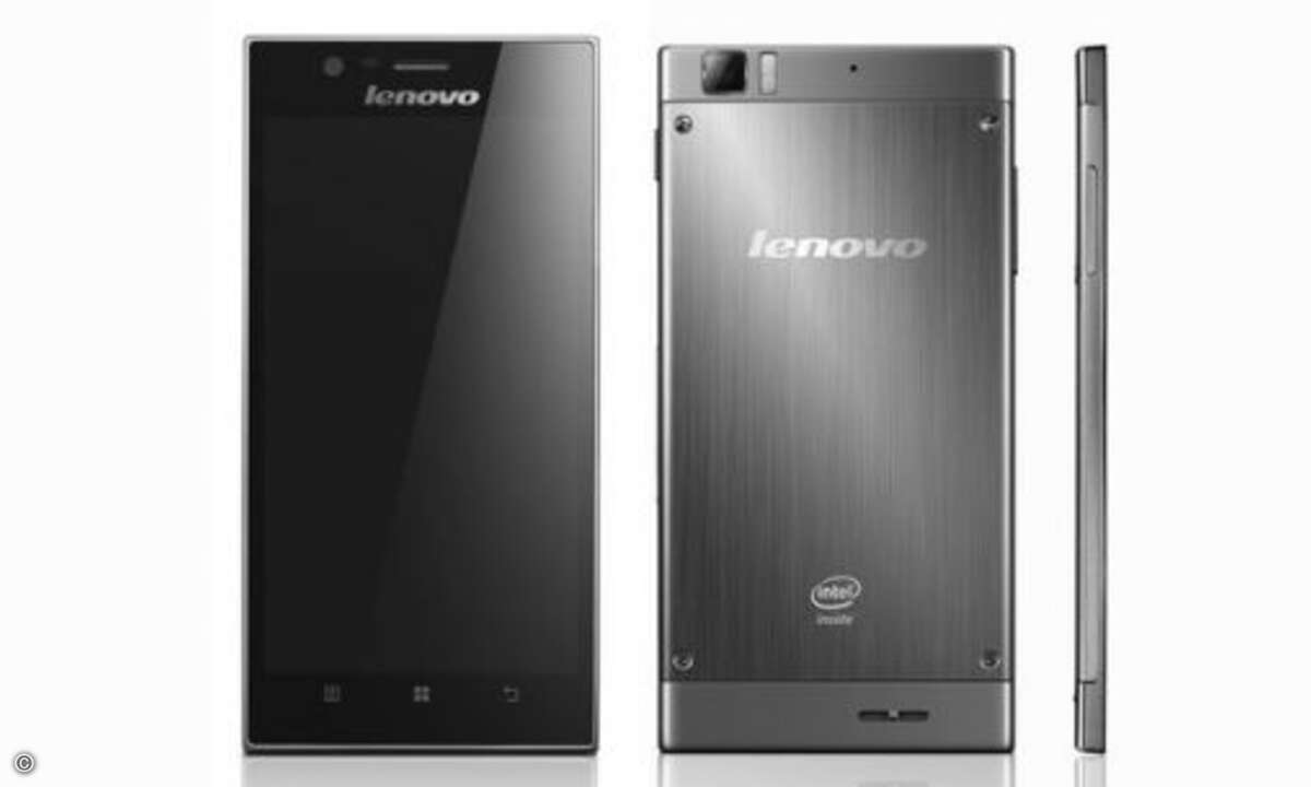 Lenovo K900
Prozessor: Atom Z2580 / 2 GHz Dual-Core
Display: 5,5 Zoll / Full HD
LTE: Nein
OS: Android 4.1
Preis: ca. 429 Euro
(Foto: Lenovo)