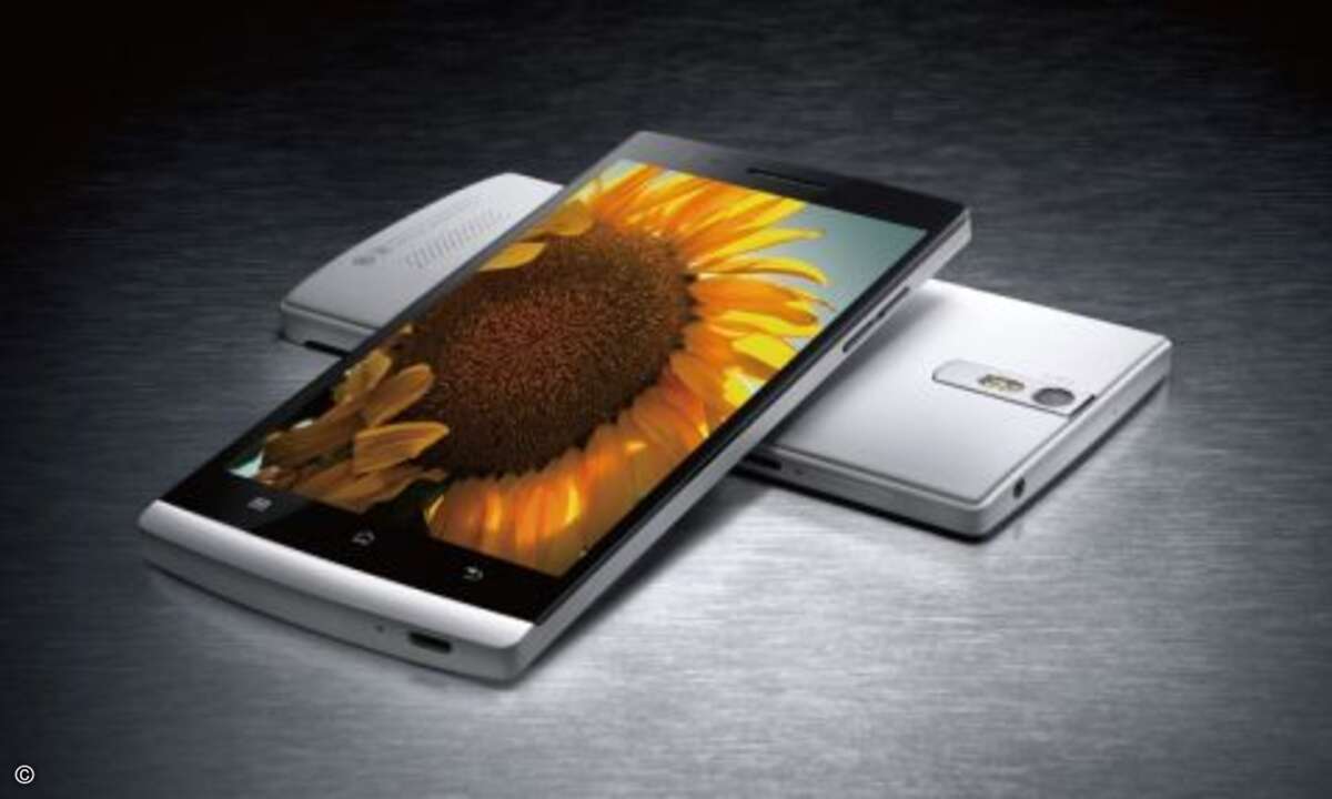 Oppo Find 5
Prozessor: Qualcomm 1,5 GHz Quad-Core
Display: Fünf Zoll / Full HD
LTE: Nein
OS: Android 4.1
Preis: 399 Euro
(Foto: Oppo)