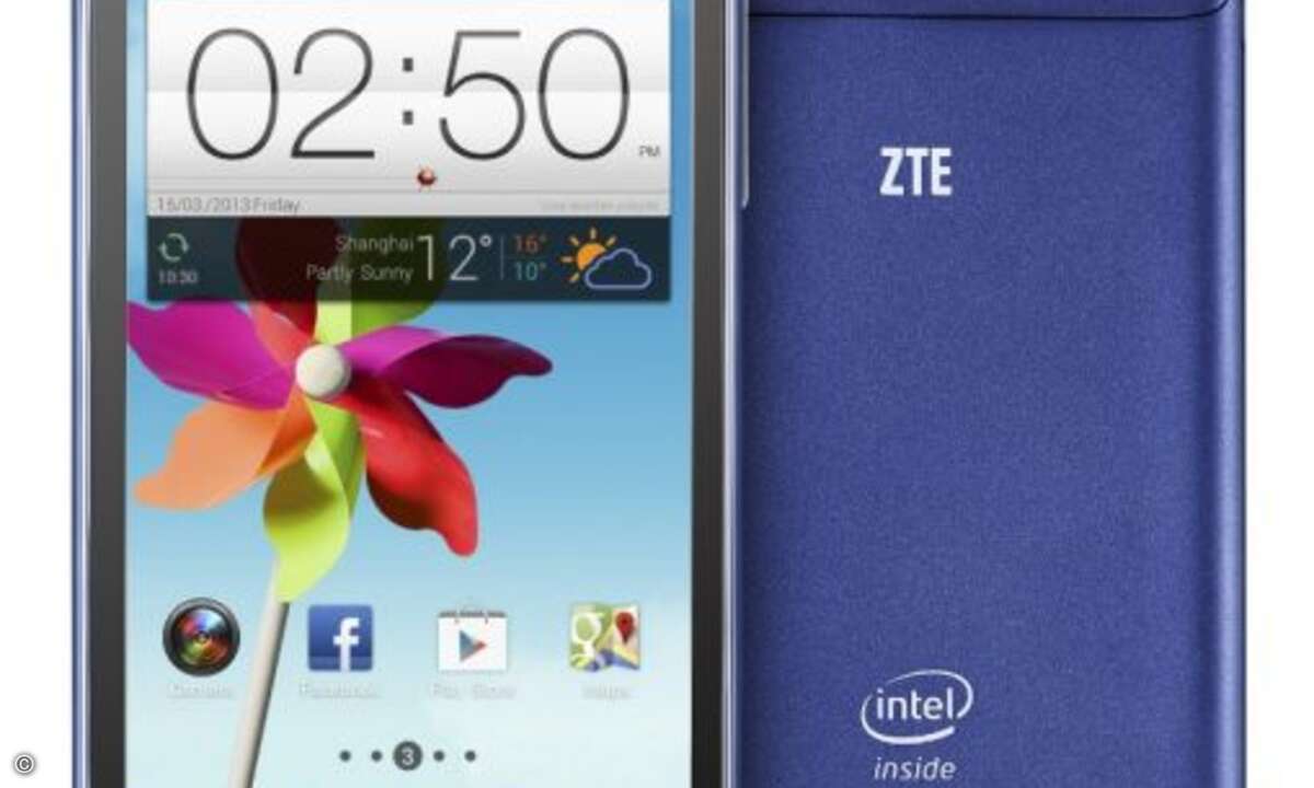 ZTE Grand X2 In
Prozessor: Atom Z2580 / 2 GHz Dual-Core
Display: 4,5 Zoll / 1280×720 Pixel
LTE: Nein
OS: Android Jelly Bean
Preis: Noch nicht bekannt / VÖ: Q3 2013
(Foto: ZTE)