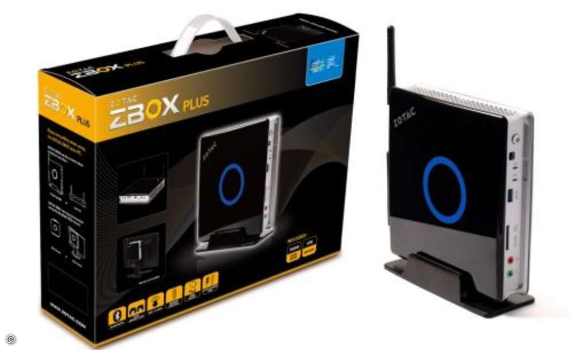 Trotz des vielen Zubehörs kommt die Zbox ID 90 in einer handlichen Verpackung © Zotac