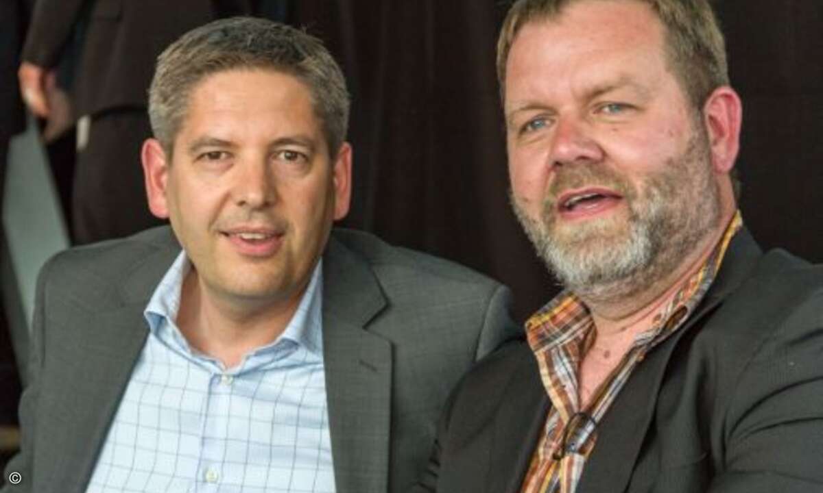Klaus Jetter (F-Secure) und Dirk Mußtopf (PerComp)