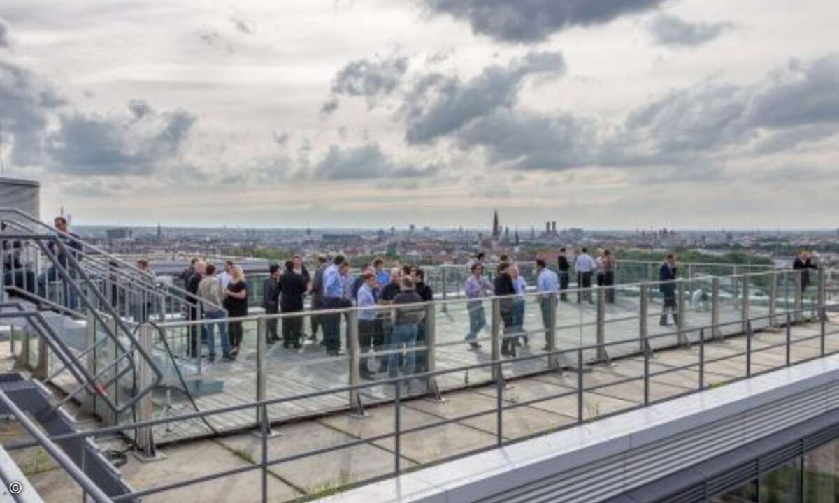 Bester Panoramablick auf der Dachterrasse