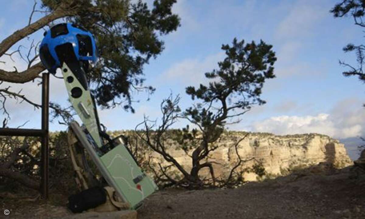 Der Google-Trekker für Street View-Aufnahmen wiegt rund 18 Kilo und verfügt über 15 Kameras. (Foto: Google)
